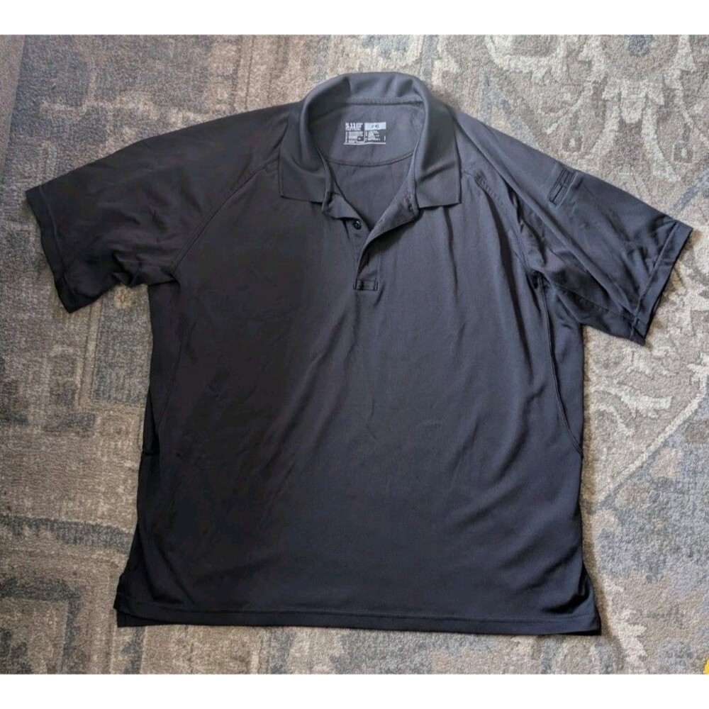 5.11 Tactical Rapid Polo Shirt Mens 2XL Grey Short Sleeve Uniform